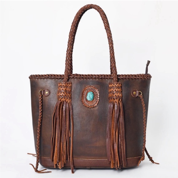 American Darling Handbags - New American Darling Leather Purse with Turquoise Stone!